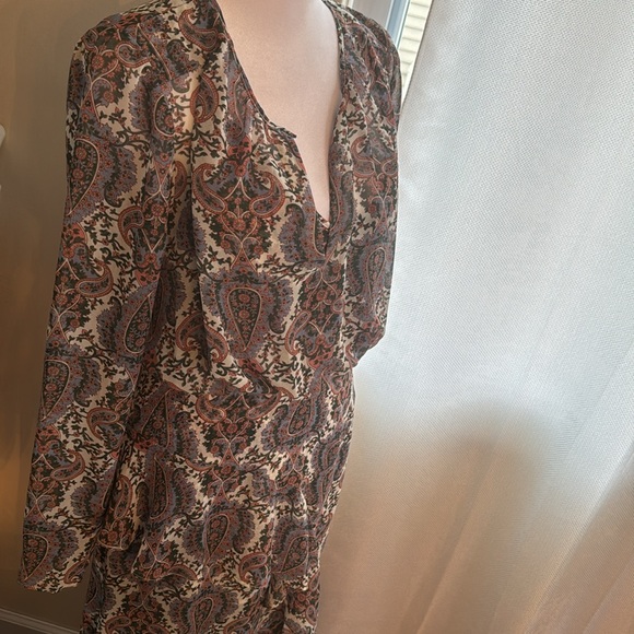 Veronica Beard Sazan Long Sleeve Handkerchief Hem Paisley Dress, SZ 4, $648 - Picture 10 of 12